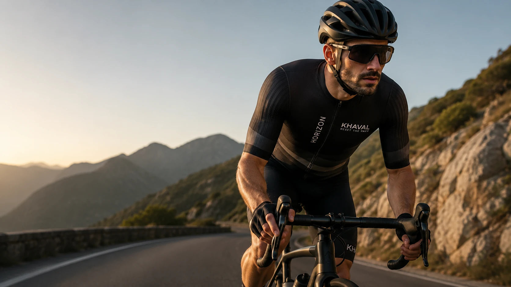 Cycliste KHAVAL portant le maillot HORIZON