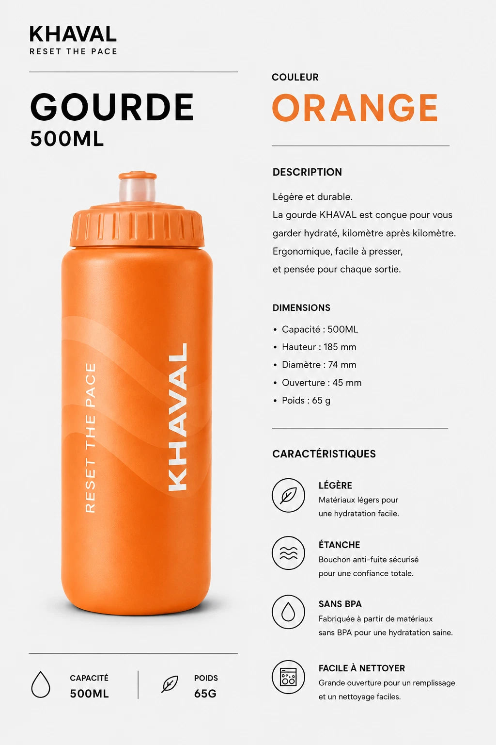 Fiche produit gourde KHAVAL